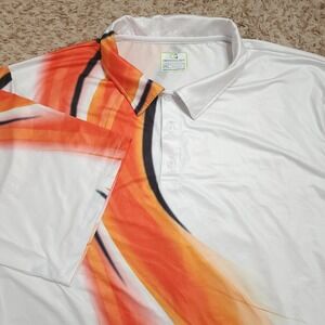 Obnoxious Golf Orange‎ White Mens XXXL Short Sleeve Golf Polo Shirt